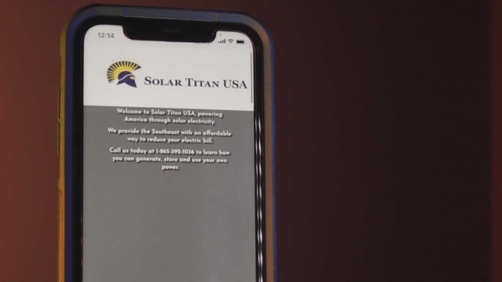 The Knoxville-based solar power company is under investigation in three states, including Tennessee. More than 140 customers have filed formal complaints.