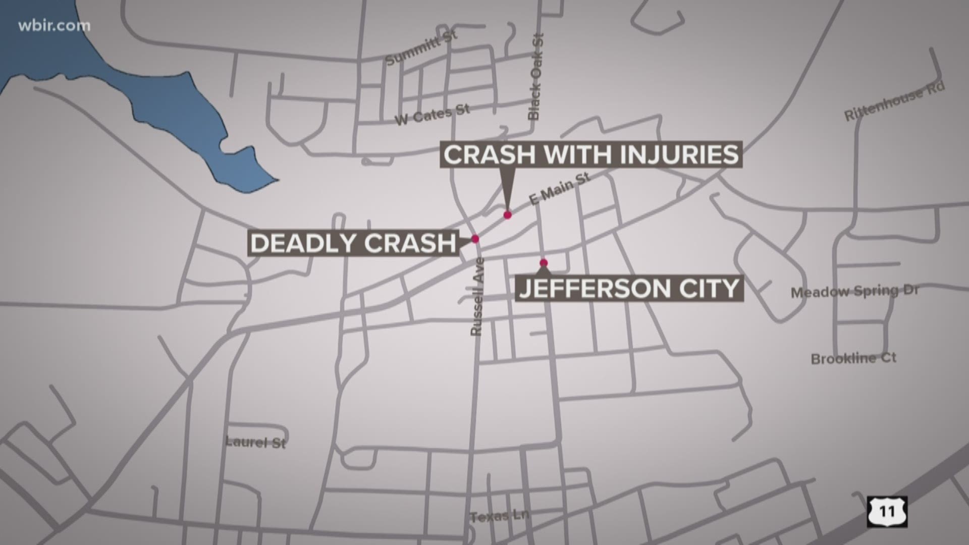 The Jefferson City police department says officers found a car lodged into a building with two pedestrians who had been hit and killed.