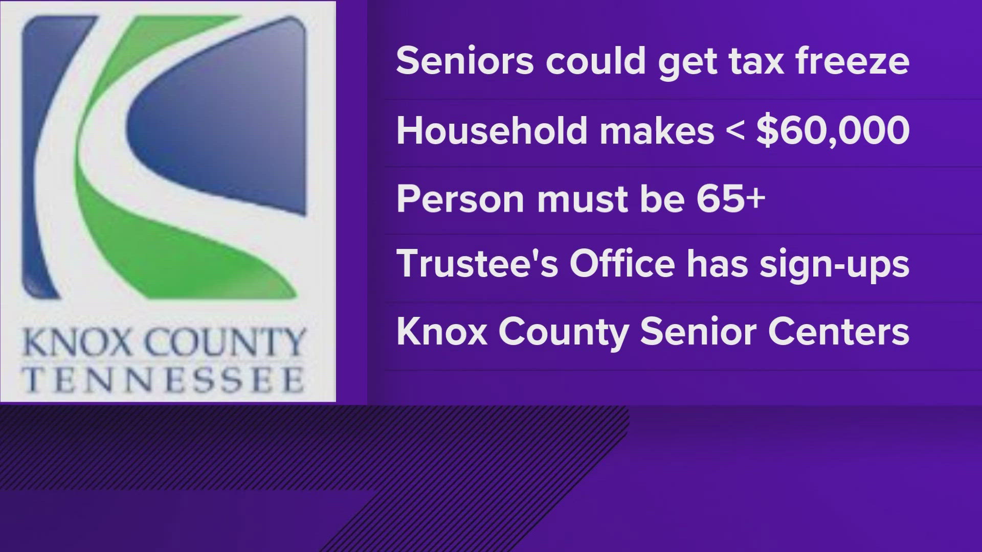 Knox County seniors could look forward to a tax freeze