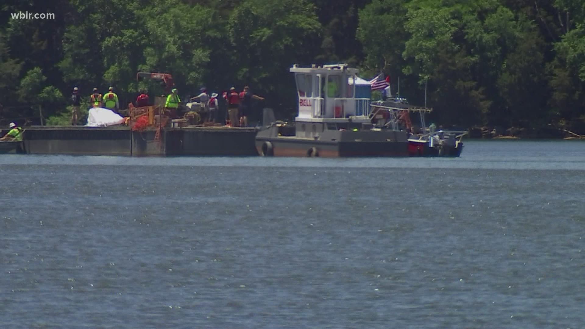 Crews are expected to resume work Tuesday, retrieving debris that has been scattered by weather and boat traffic, and continuing their mission of recovery.