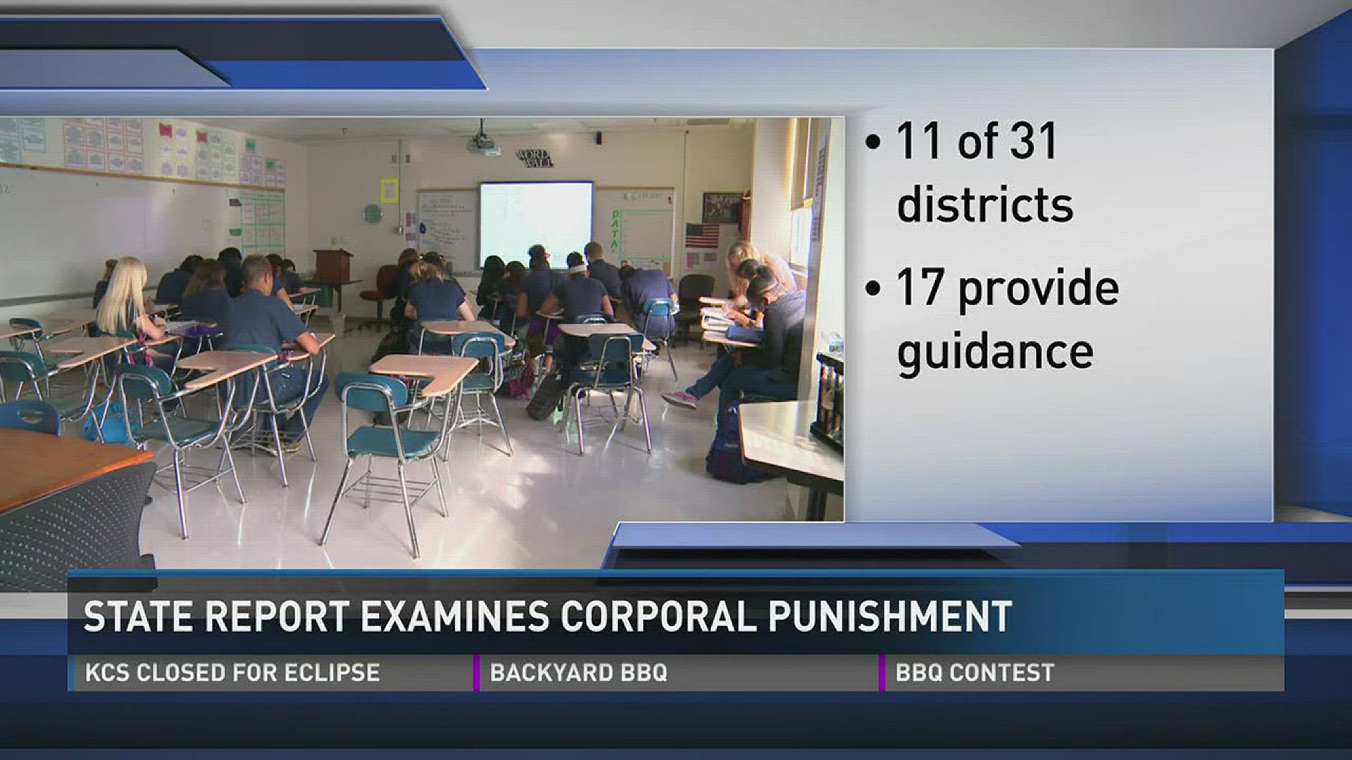 A new report shows 11 East Tennessee schools use corporal punishment.