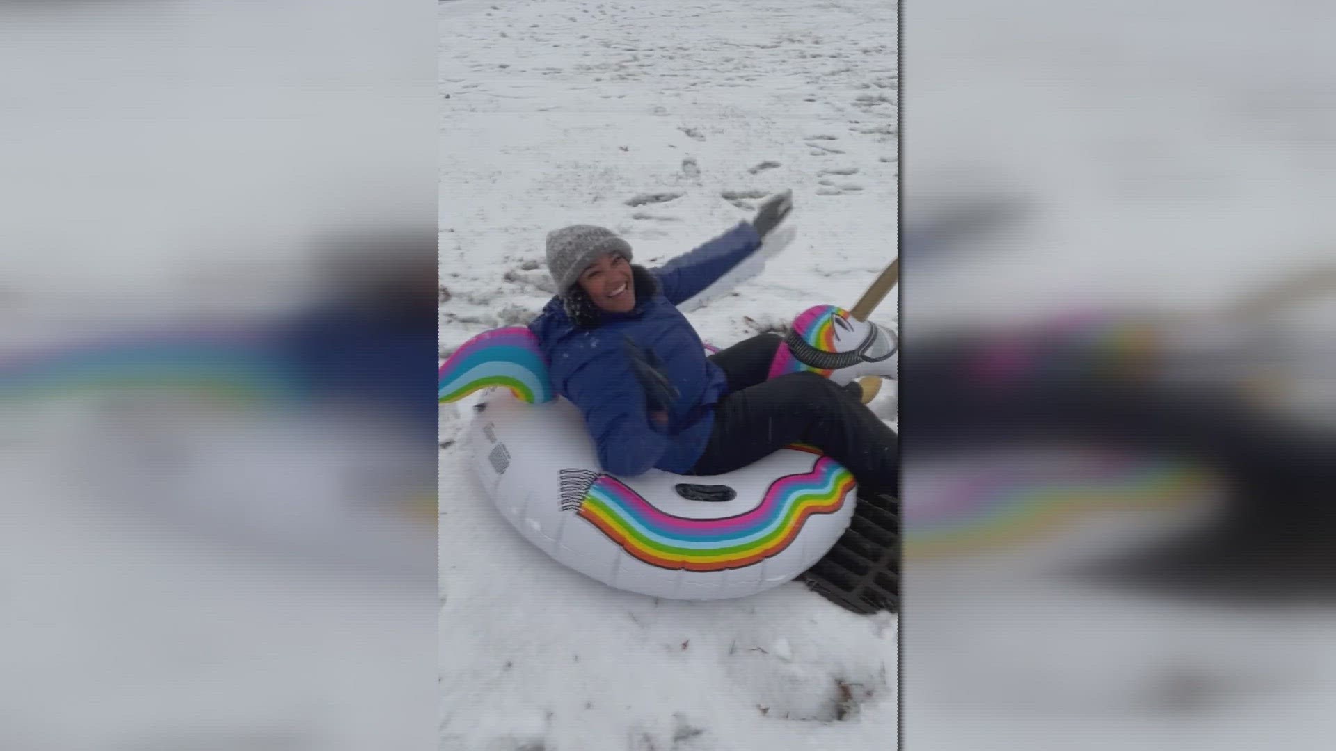 Lauren Davis taking in the snow in Blount County