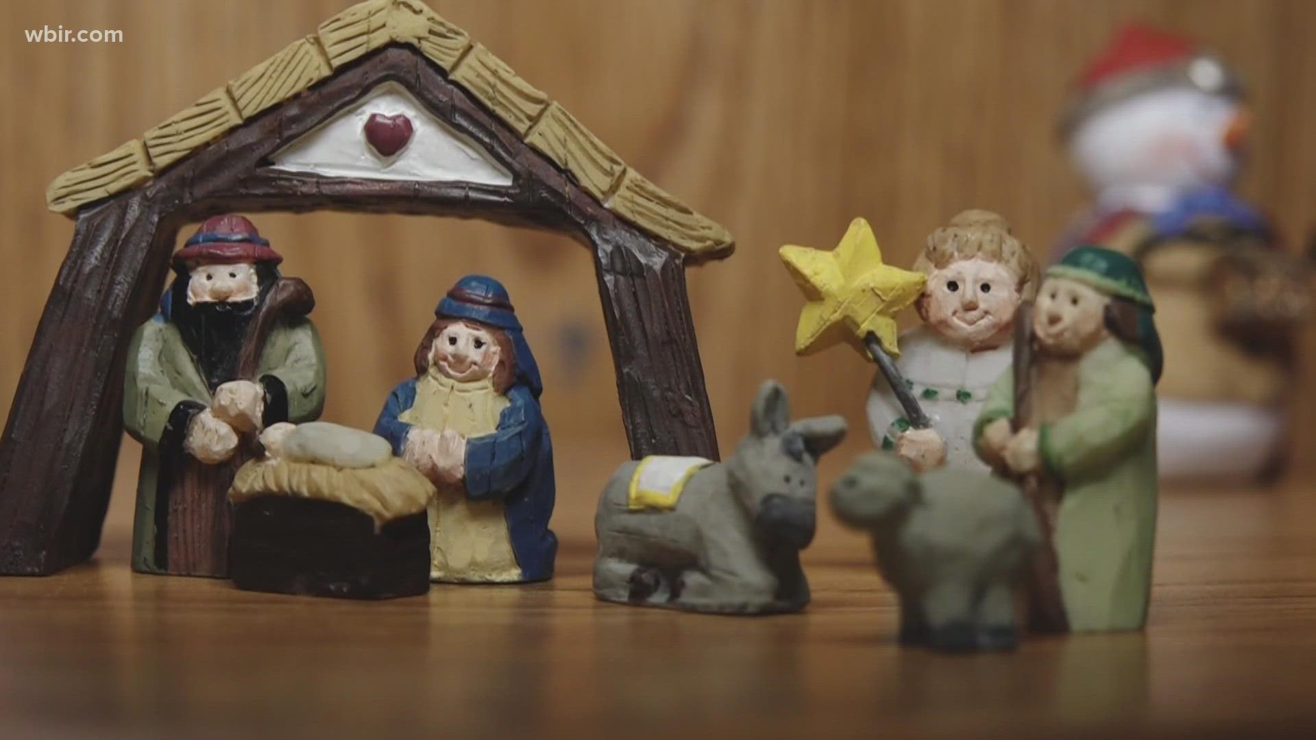 The couple said they have been building their Nativity collection since 1989.