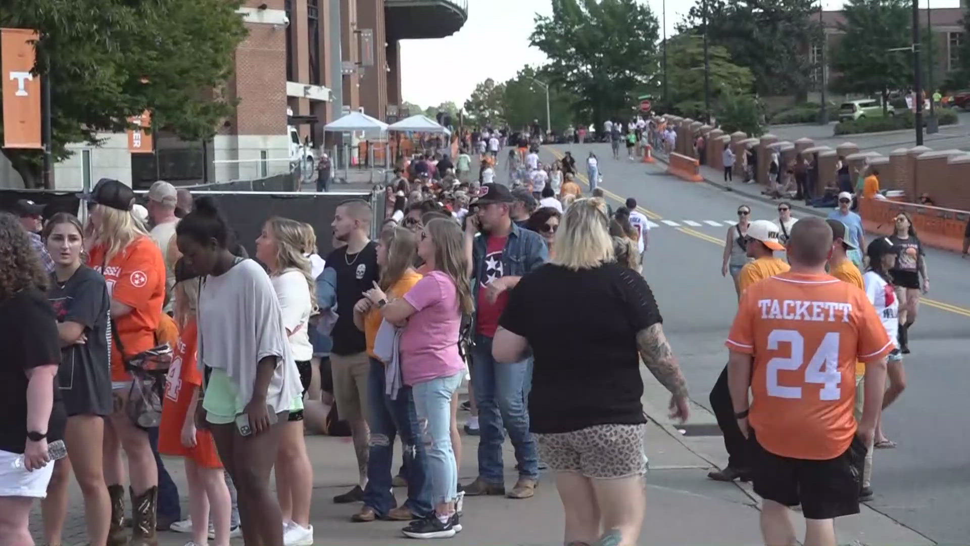 Gates to the concert open at 4:30 p.m. and fans have waited in line since the morning.