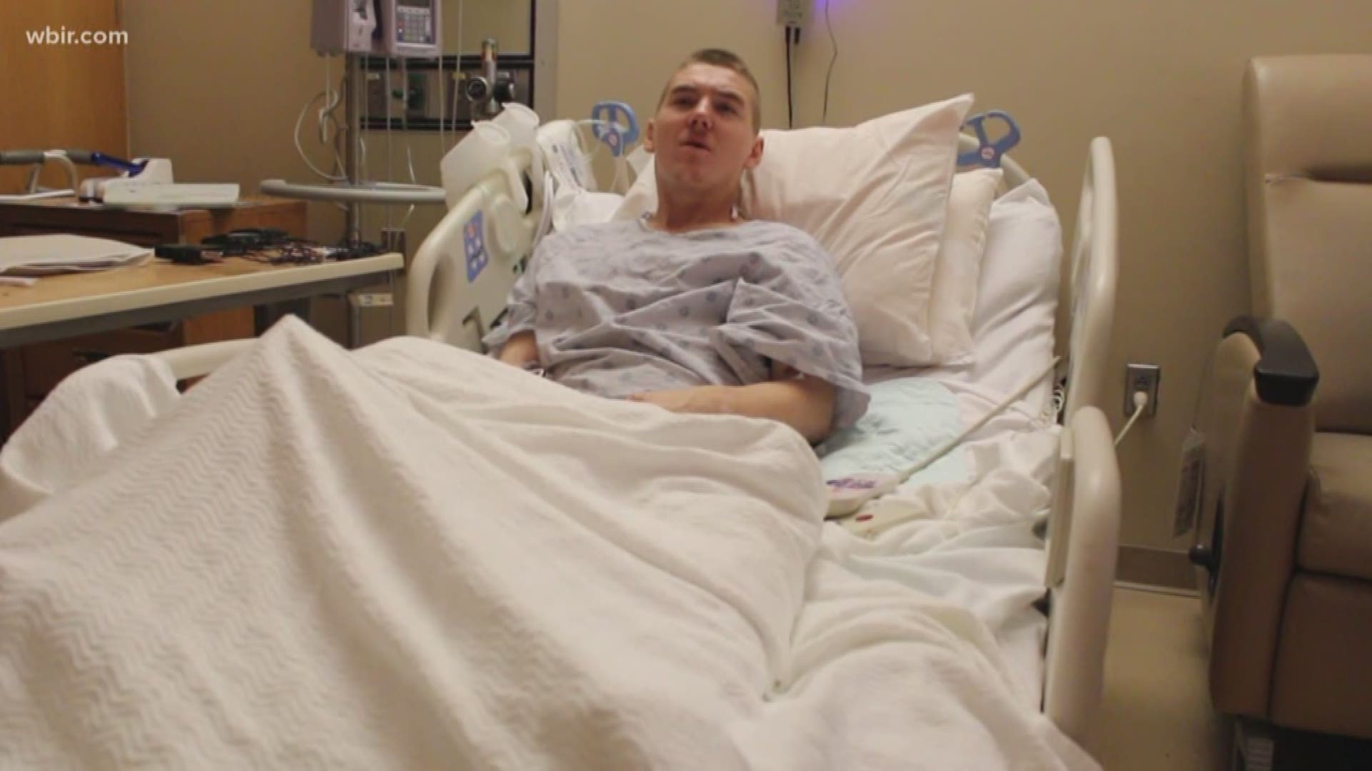 20-year-old Austin Miller says he thought he was going to die after he crashed an ATV in the mountains.