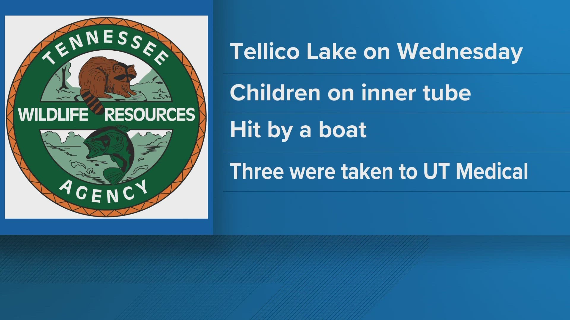 Two of the three children hurt in the boating wreck on Tellico Lake on Thursday should be released on Friday. The third child needs specialized treatment, TWRA says.