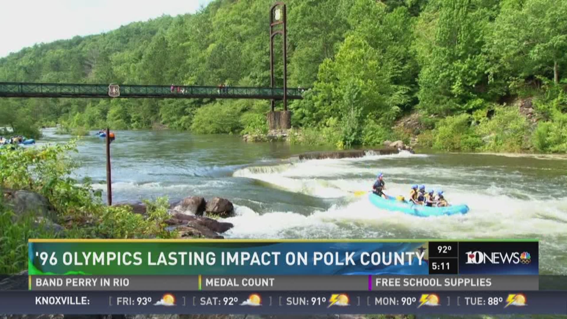 Twenty years after the Ocoee River hosted Olympic kayaking and canoe slalom events, Polk County continues to receive attention and tourism dollars. August 11, 2016.