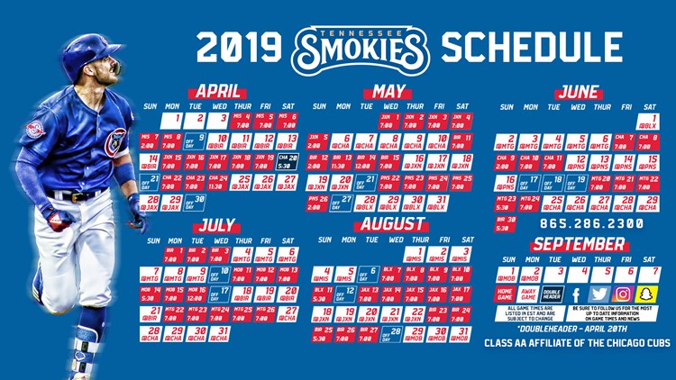 The Smokies Baseball Schedule