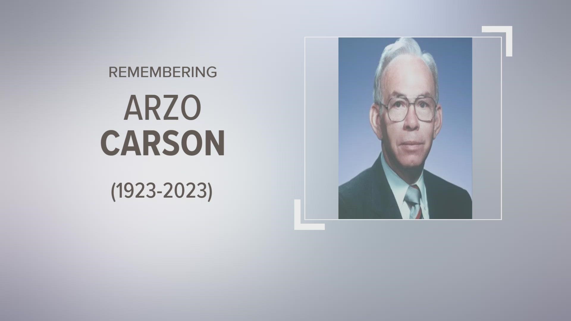 Arzo Carson celebrated his 100th birthday just a few weeks ago.