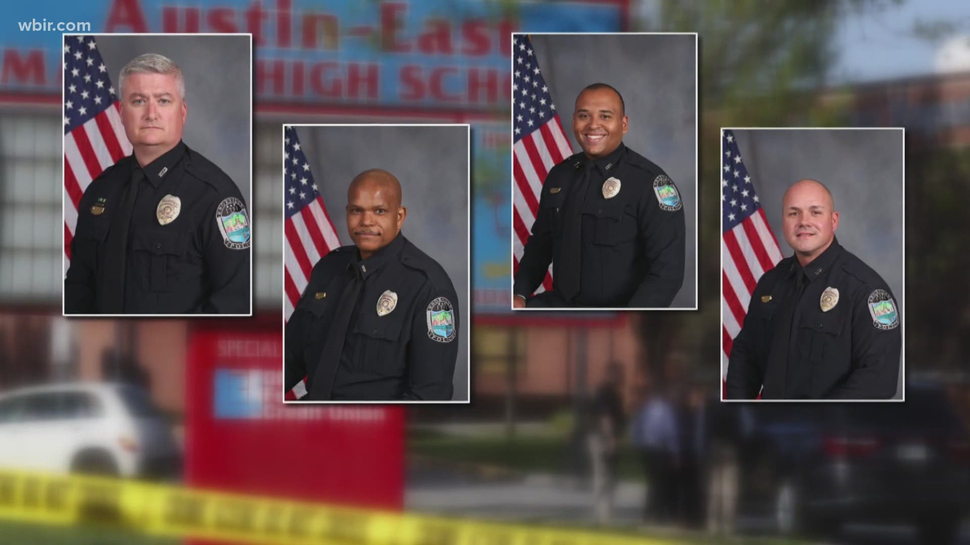 All four veteran officers tied to the shooting at Austin East High School are on paid leave, officials said.