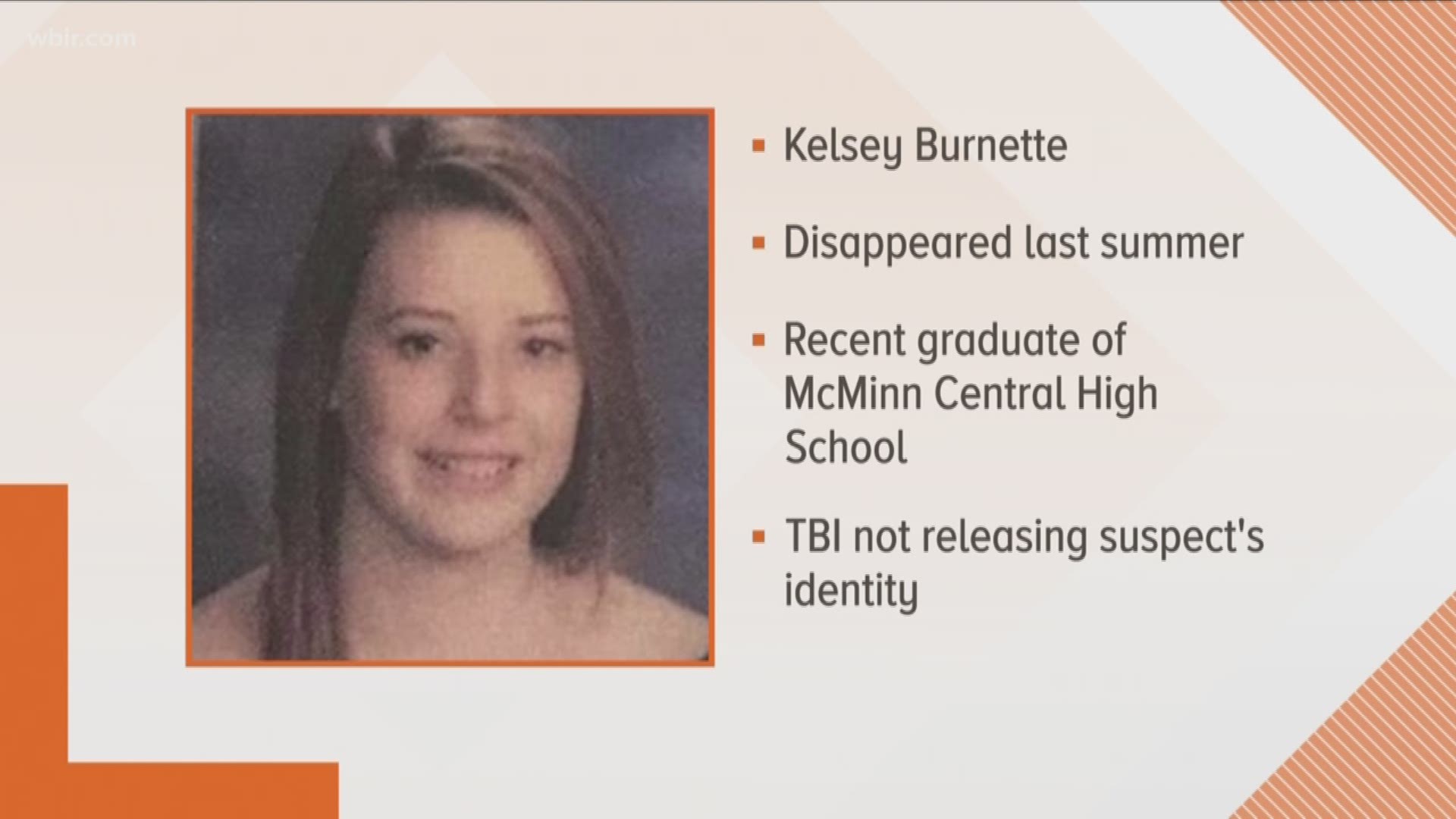 The TBI said the teen is being charged with Felony Murder and Aggravated Rape in the death of Kelsey Burnette.