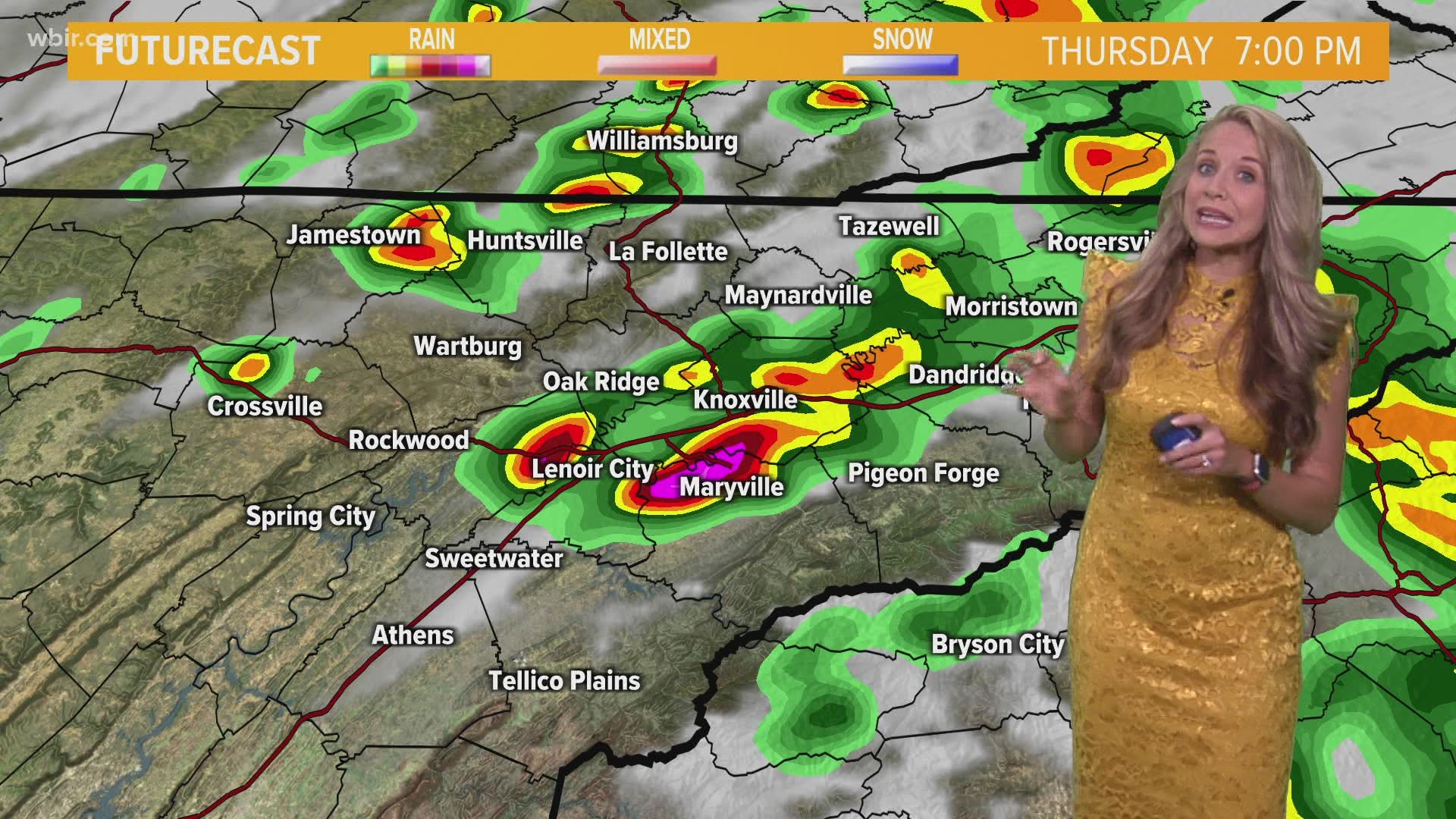 Afternoon Update: showers and thunderstorms possible