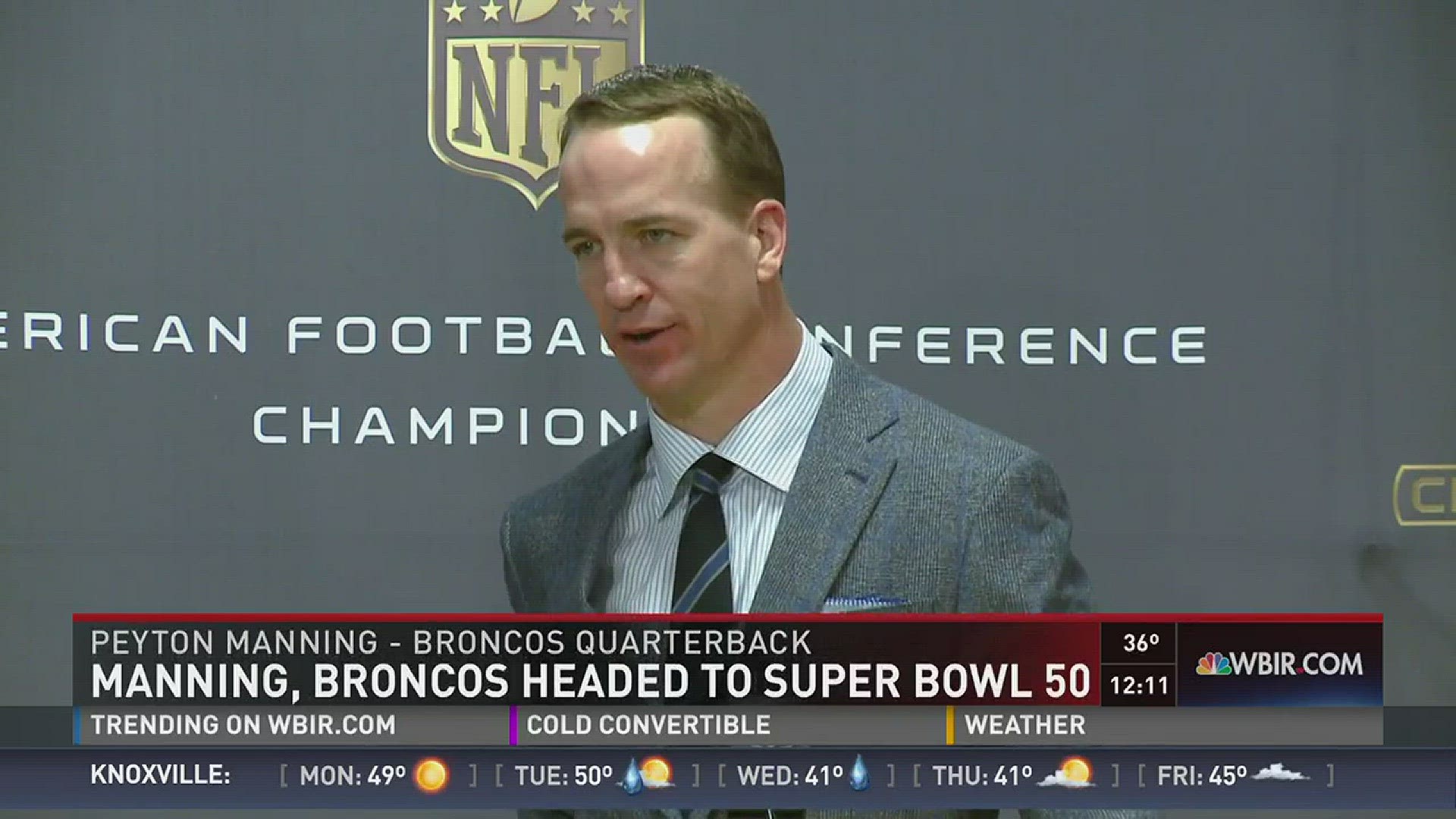 The Denver Broncos and Carolina Panthers play in Super Bowl 50 on Feb. 7.