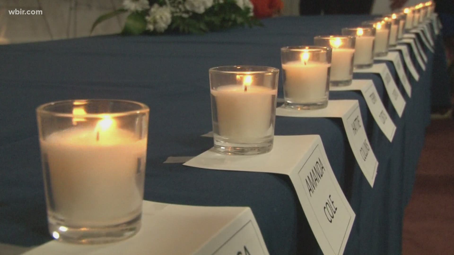 Families of Middle Tennessee tornado victims came together in one room Wednesday night, remembering the ones they lost to the tragedy.