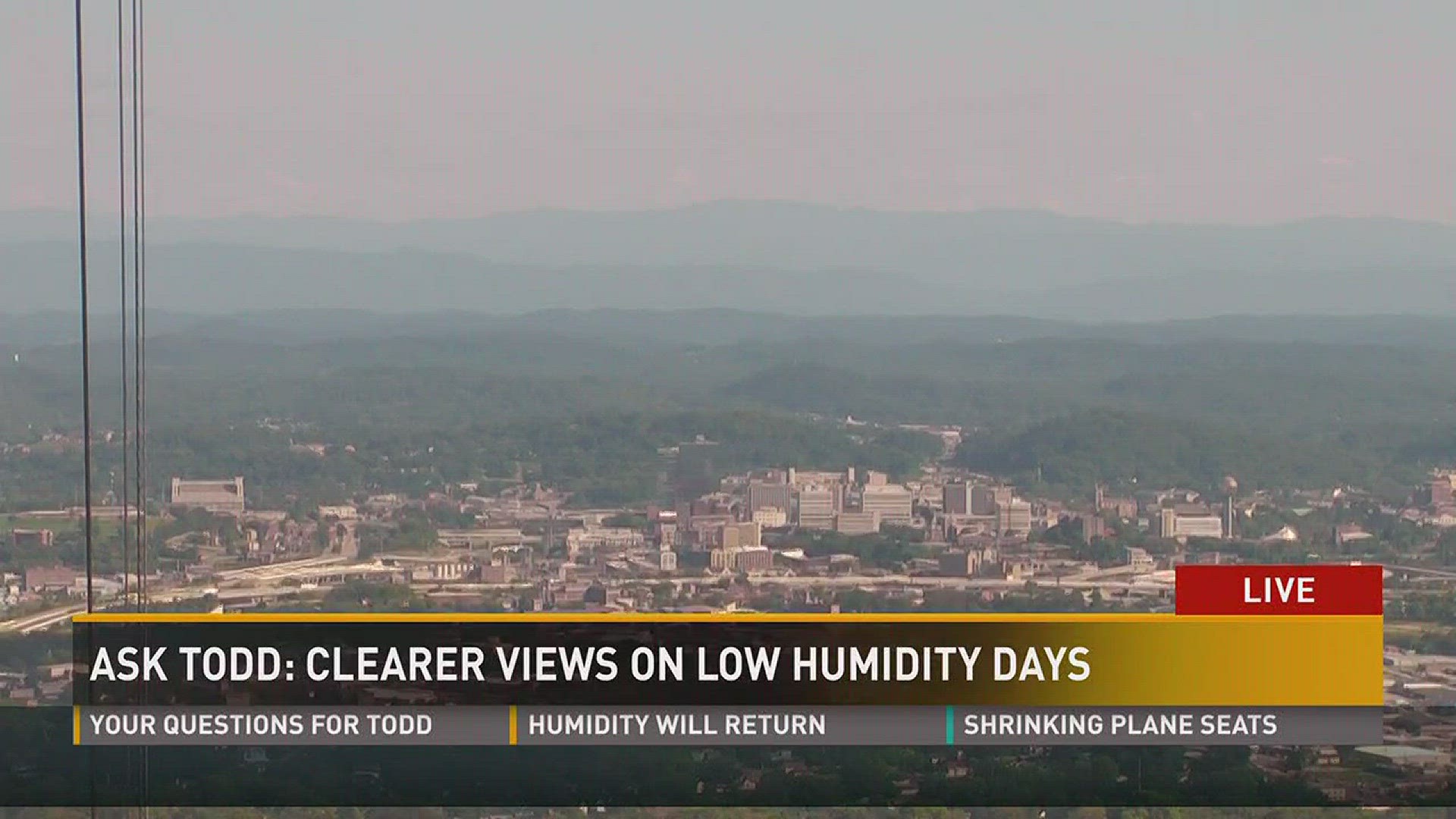 These views only happen during the summer months when we have low relative humidity or dry air in place. That's generally after a front passes through the region.