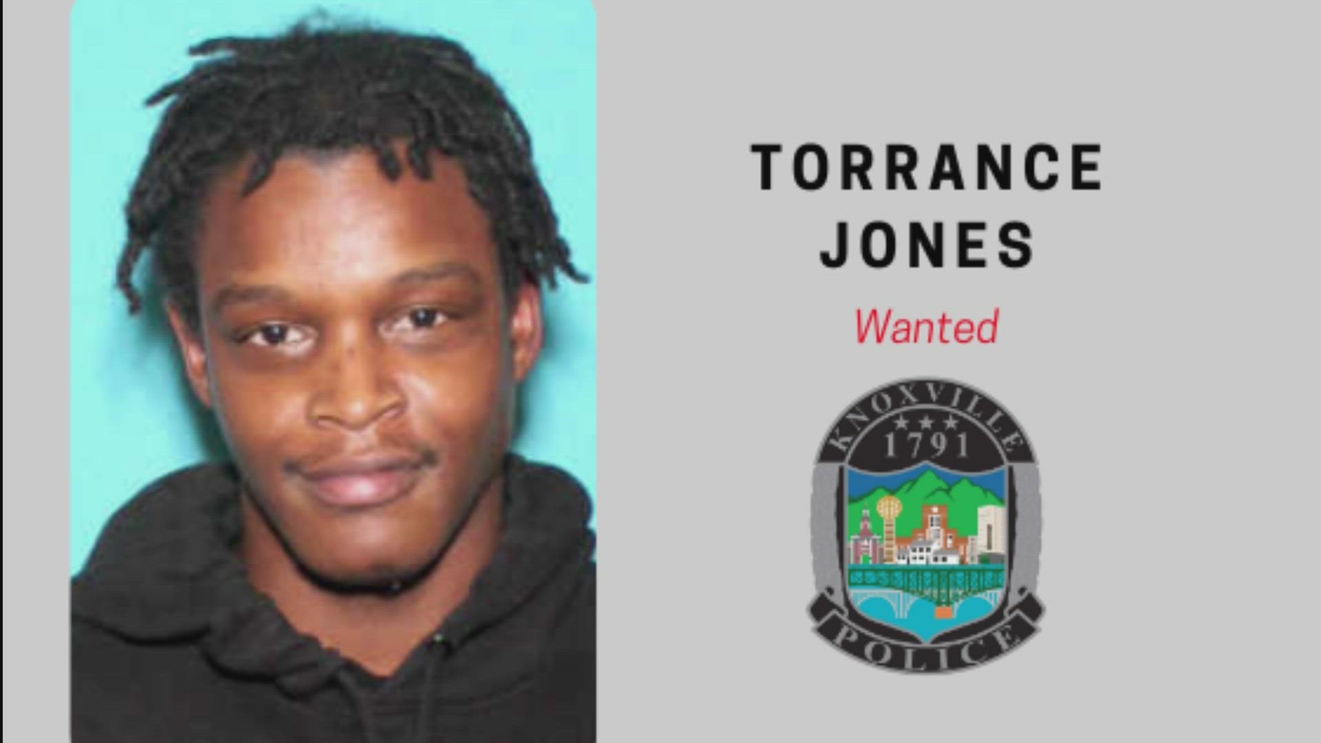 The Knoxville Police Dept. has identified the suspect as 27-year-old Torrance Jones. He is wanted for attempted second-degree murder and weapons charges.