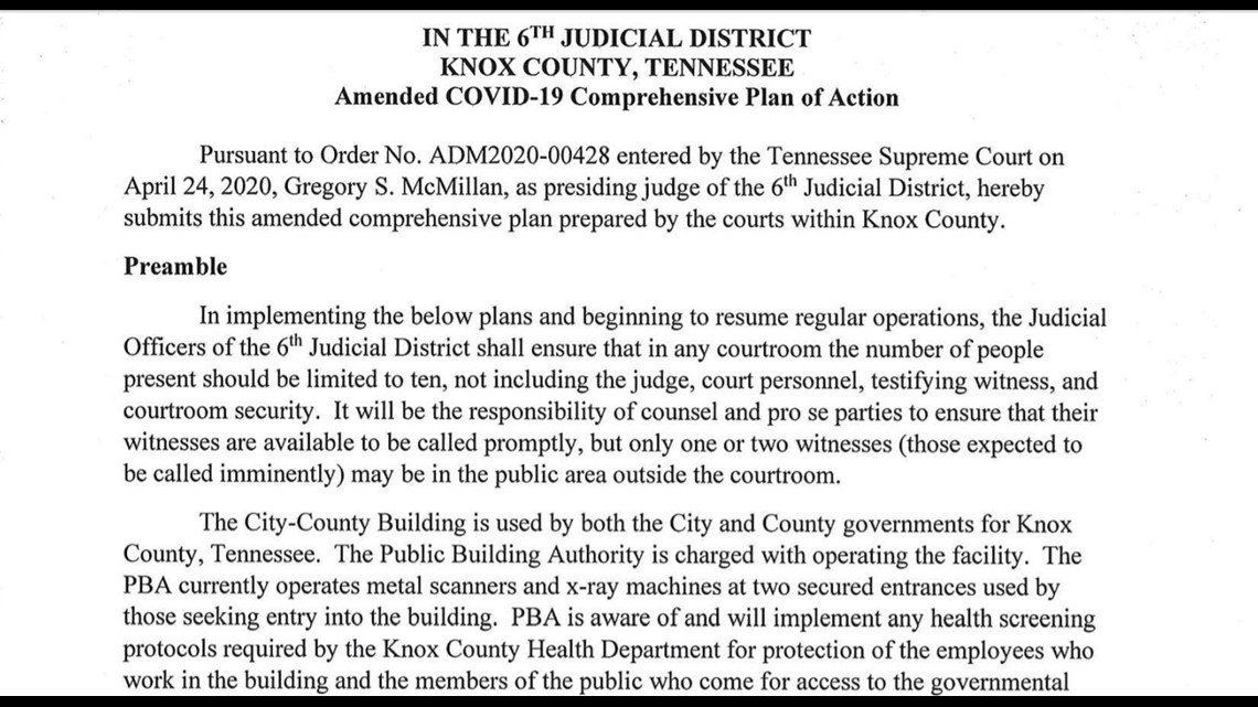 Knox County courts cleared to resume some operations amid restrictions