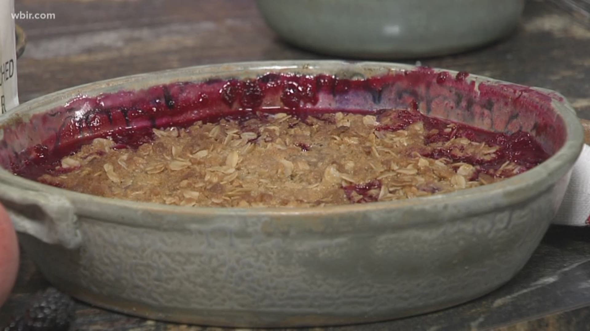 Jimmy with The Old Mill in Pigeon Forge uses some of their products to make an 
Old Fashioned Blackberry Peach Crisp. Visit old-mill.com to learn more. July 22, 2019-4pm.