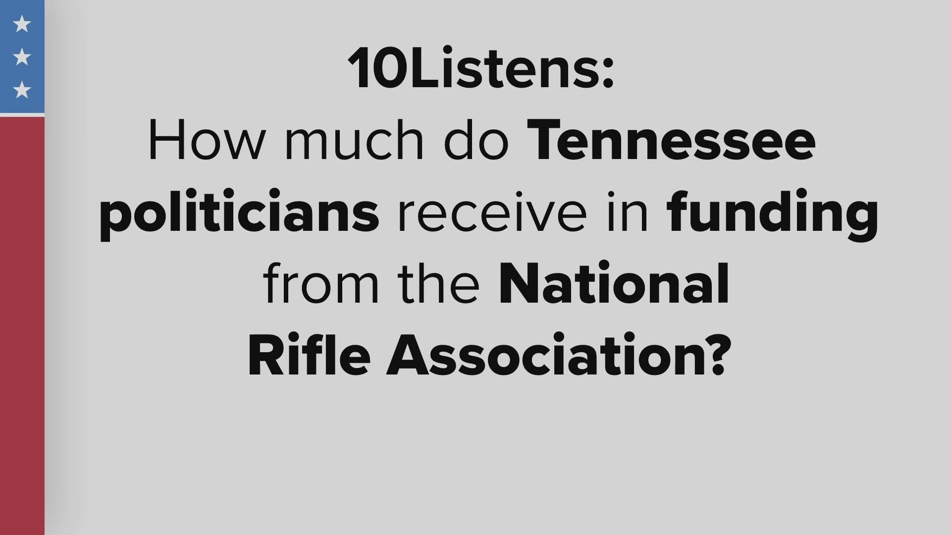 Data from OpenSecrets, a research group tracking money in U.S. politics, found that Sen. Marsha Blackburn (R - TN) is the 12th-most supported lawmaker by the NRA.