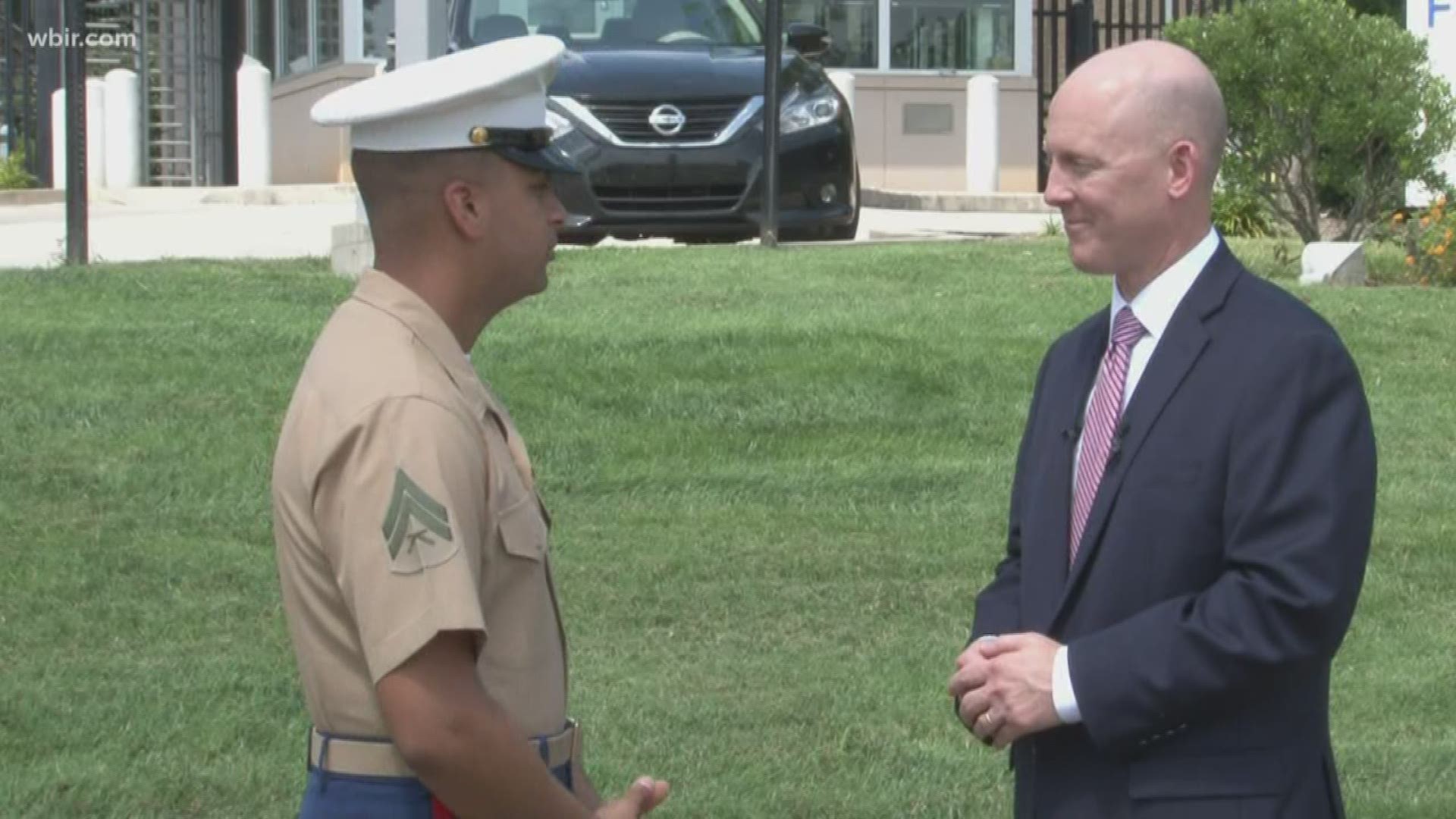 In 1997,  the rookie agent found a kidnapped baby in a box. At his retirement ceremony, he was reunited with the man he rescued, now a U.S. Marine.