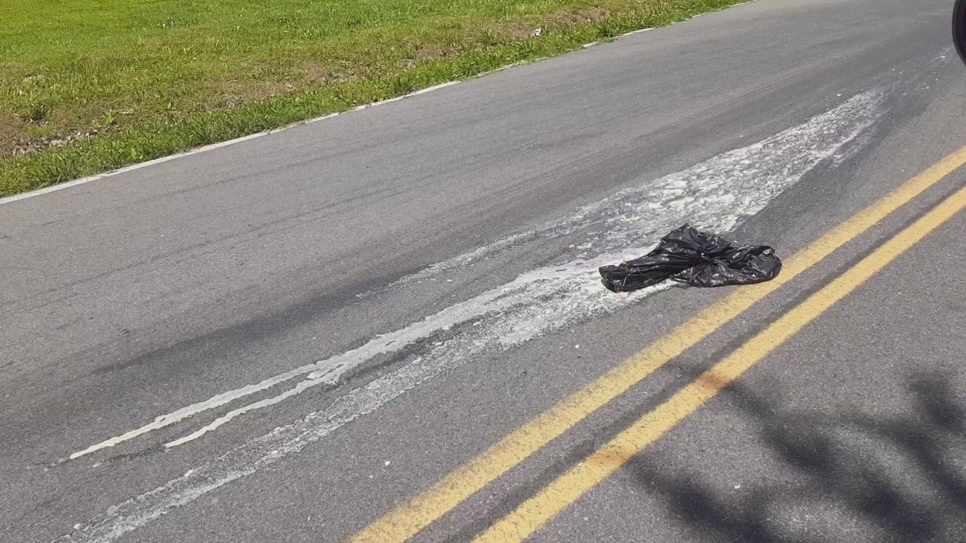 The bags were dumped on roads and in ditches, leading to complaints from neighbors.