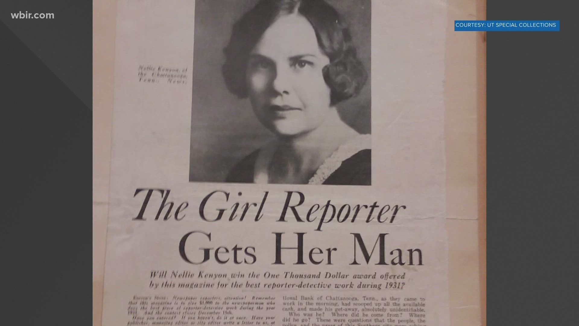 Nellie Kenyon was a Tennessee journalist who covered some of the state's biggest trials. In April, a book about Kenyon is coming out. March 10, 2022-4pm.