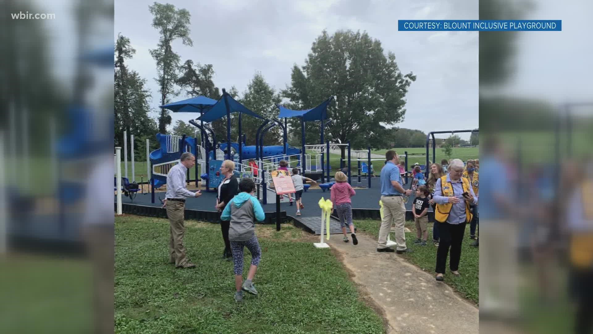 The Blount Inclusive Playground in John Sevier Park opened Wednesday. Organizers say it will serve  children with disabilities and their families.