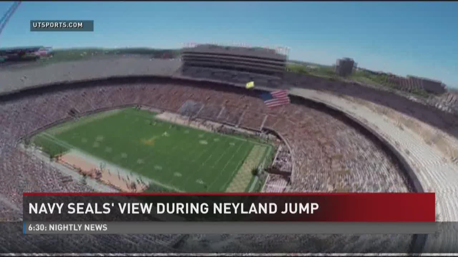 VIDEO Leap Frogs parachute into Neyland Stadium