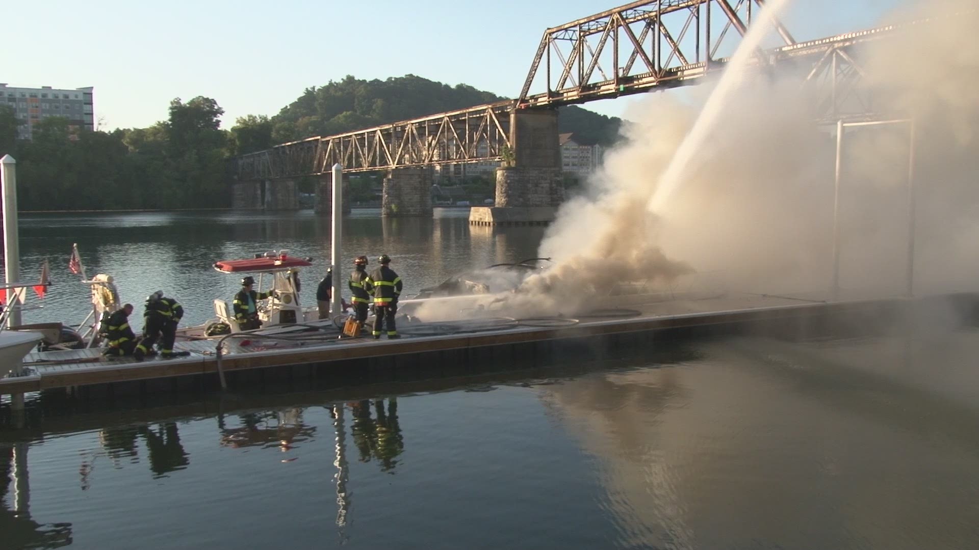 A spokesman for the Knoxville Fire Department says there were five people on board.