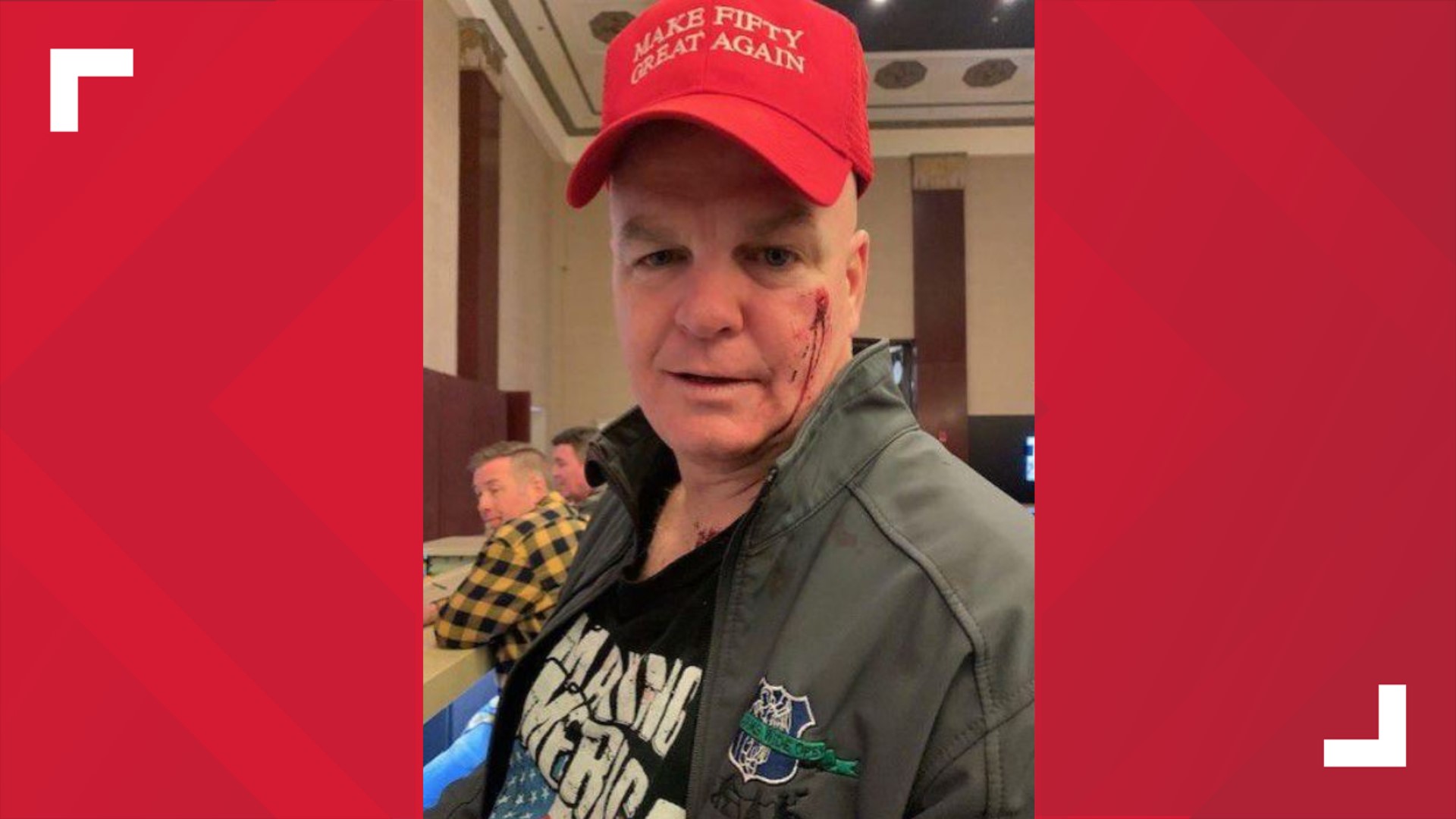 Daniel Sprague was at The Stage bar on Broadway sporting a gift his wife gave him for his 50th birthday bash—a hat that says "Make 50 Great Again."