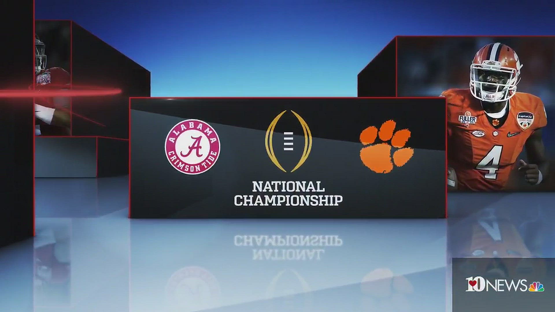 Kickoff between the Alabama Crimson Tide and the Clemson Tigers is set for 8 p.m. ET.