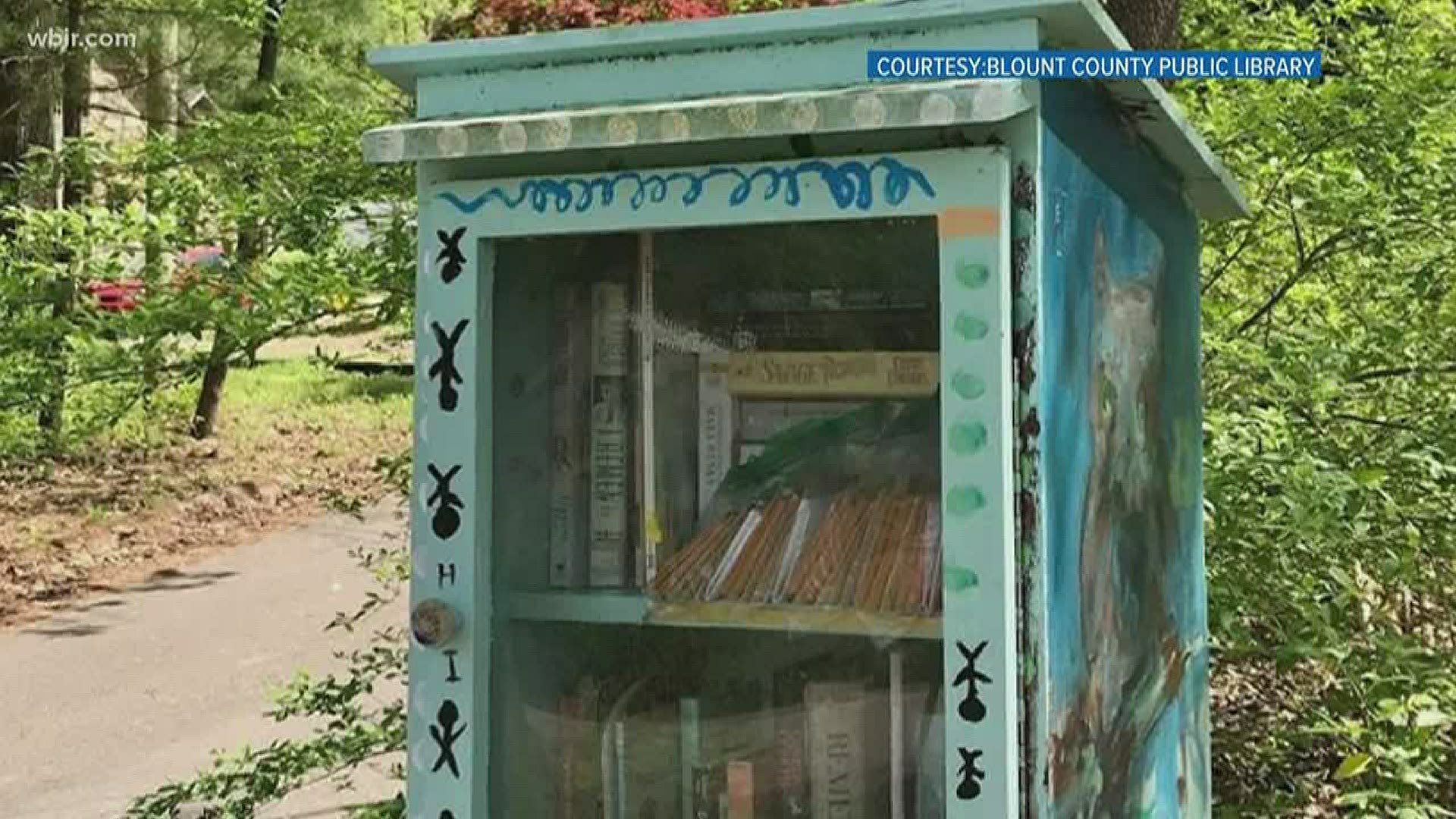 The library discontinued its curbside library service, but put some seeds from its seed library outside in its little free libraries.