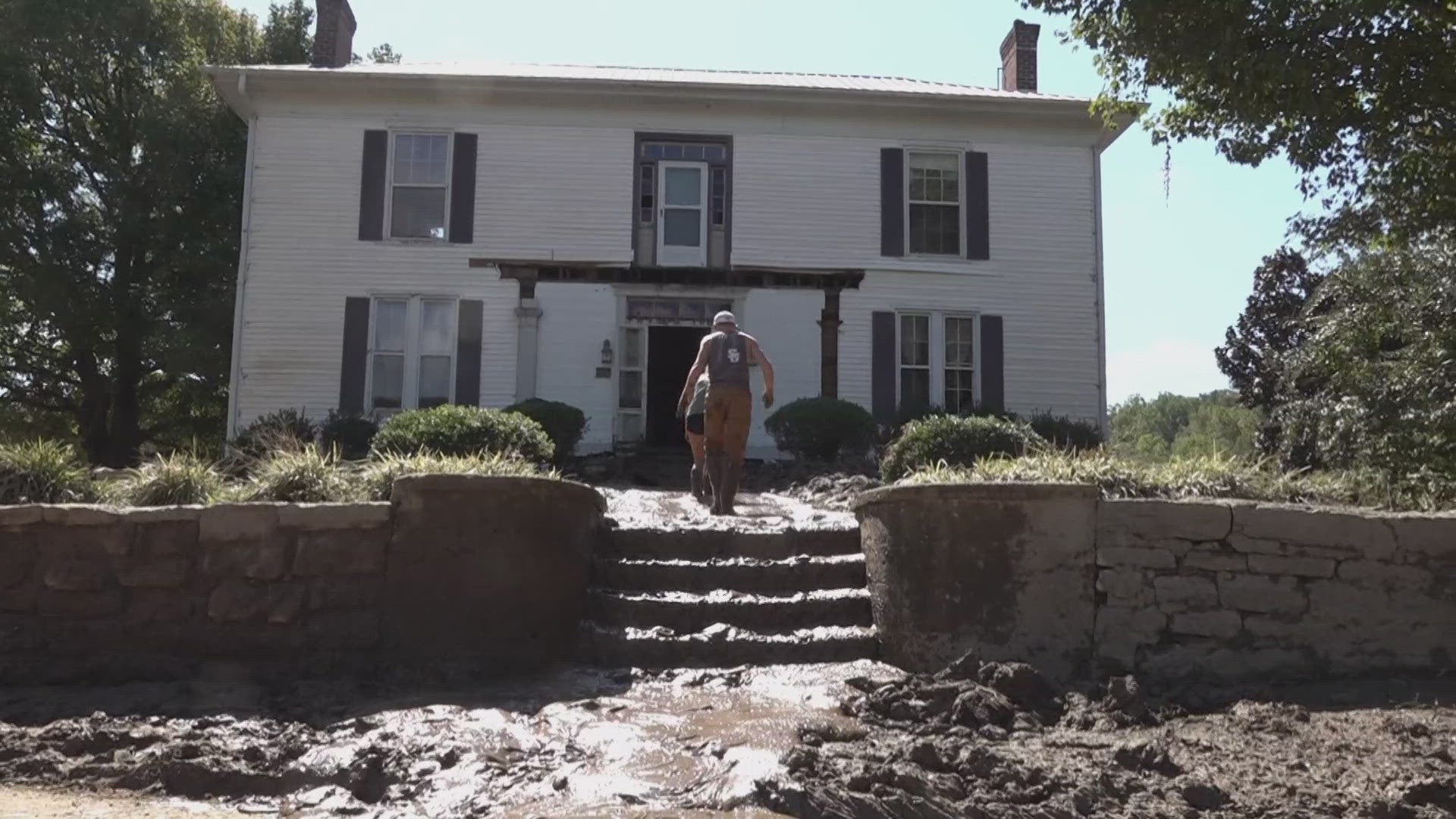 After Hurricane Helene swept through, water levels rose to the top of the second floor.