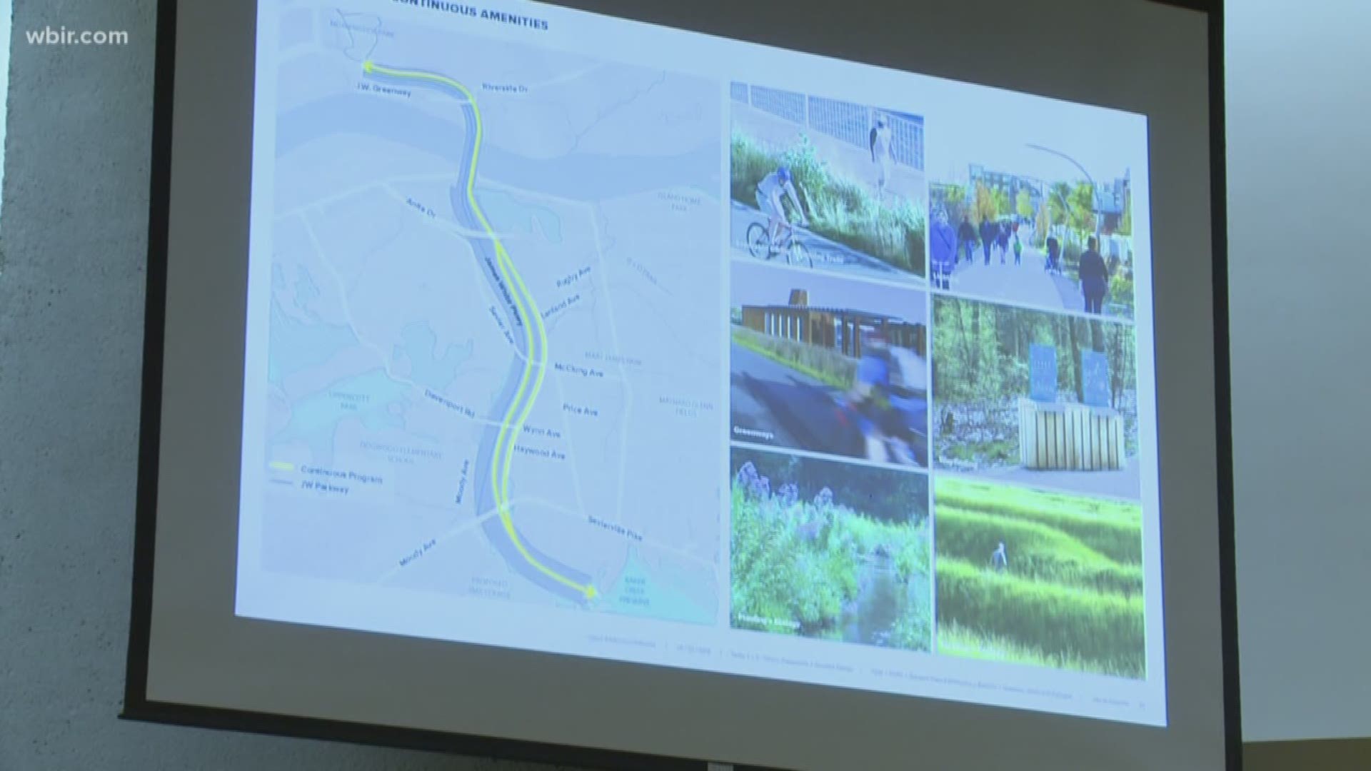 City leaders focused on the progress of the of the Urban Wilderness Gateway park project.