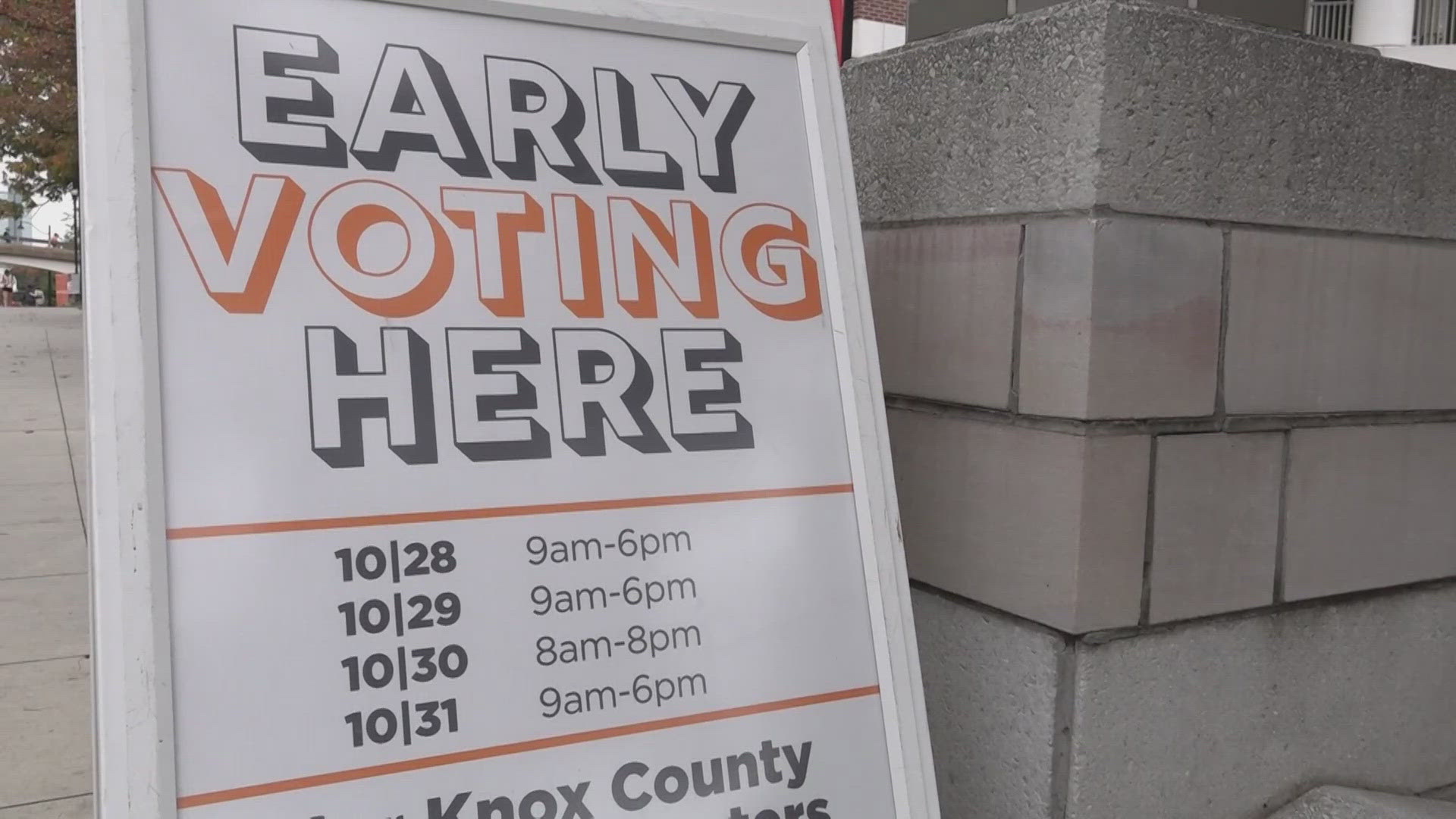 Knox County set a new record for the number of early votes cast in a presidential election. 