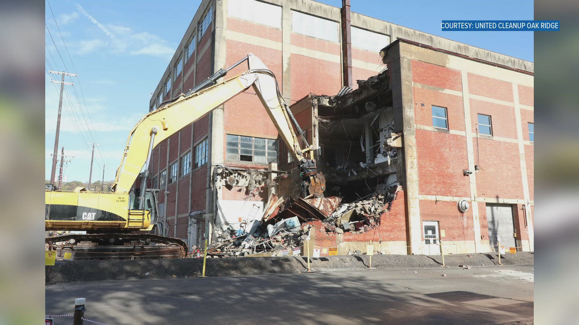 The building is around 2.5 acres large and stands three stories tall. A release said it is the first teardown of a former uranium enrichment building at Y-12.