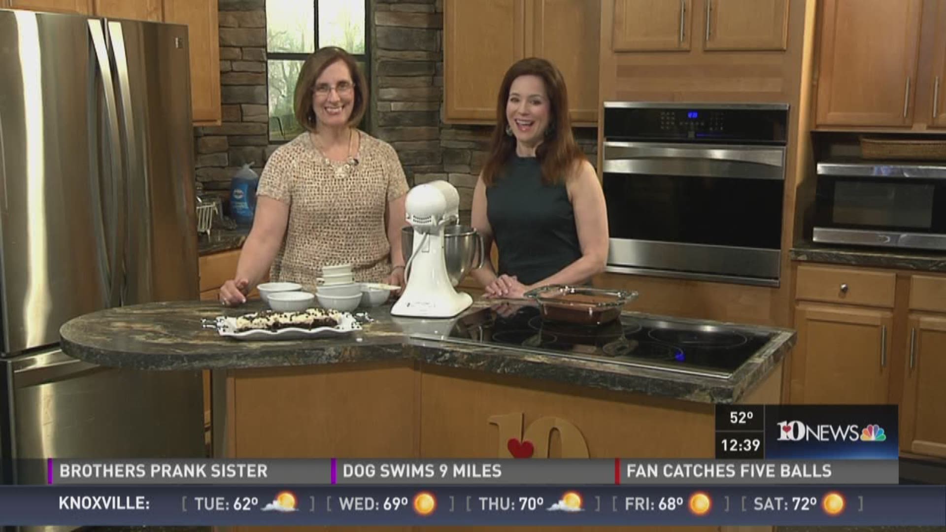 Betty Henry with Henry's Deli teaches us how to bake chocolate chip cookie dough brownies.