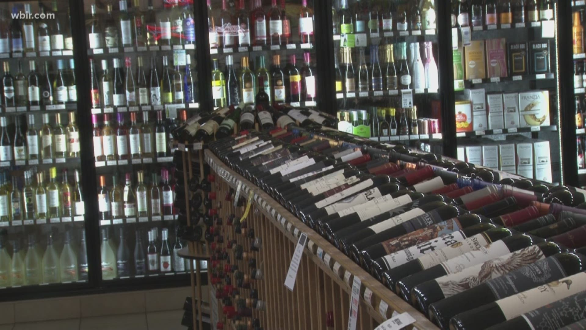 People were able to buy their favorite bottle of wine on Sunday for the first time. 