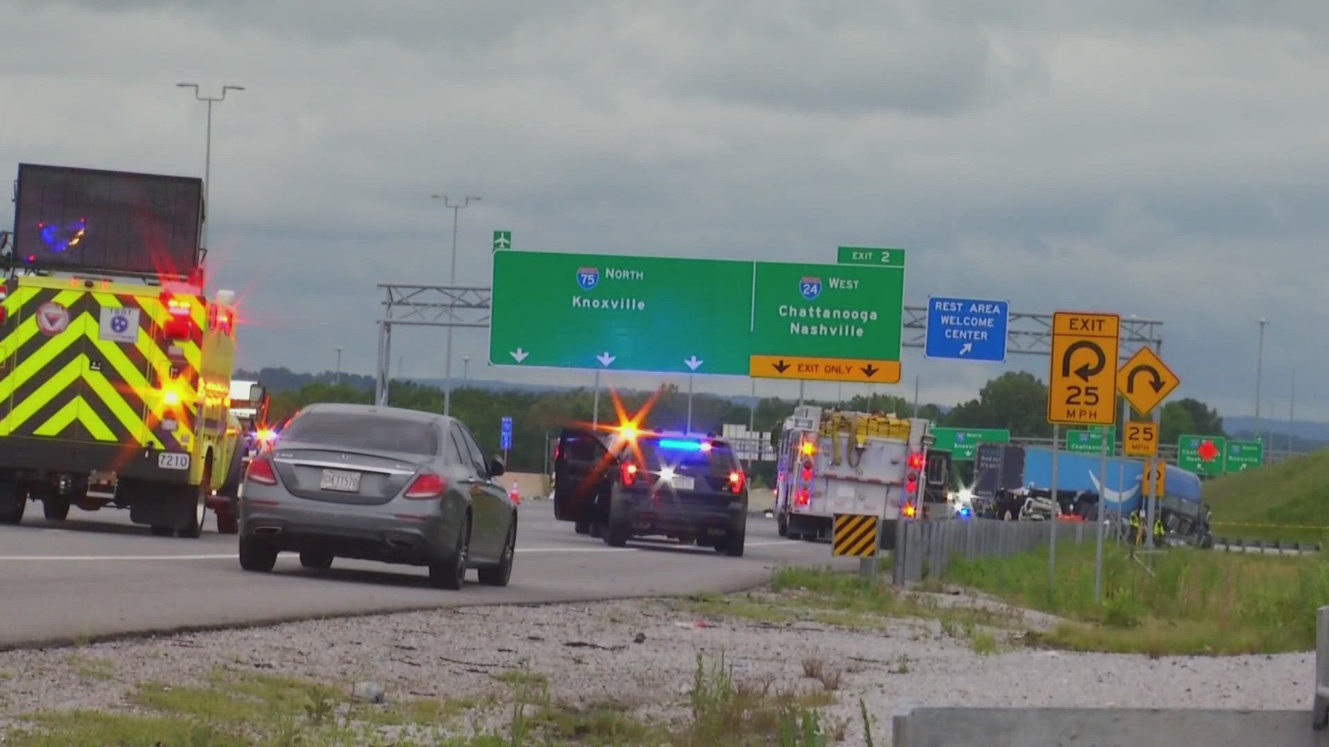 The incident happened in the area of East Ridge, southeast of Chattanooga, on Mother's Day.