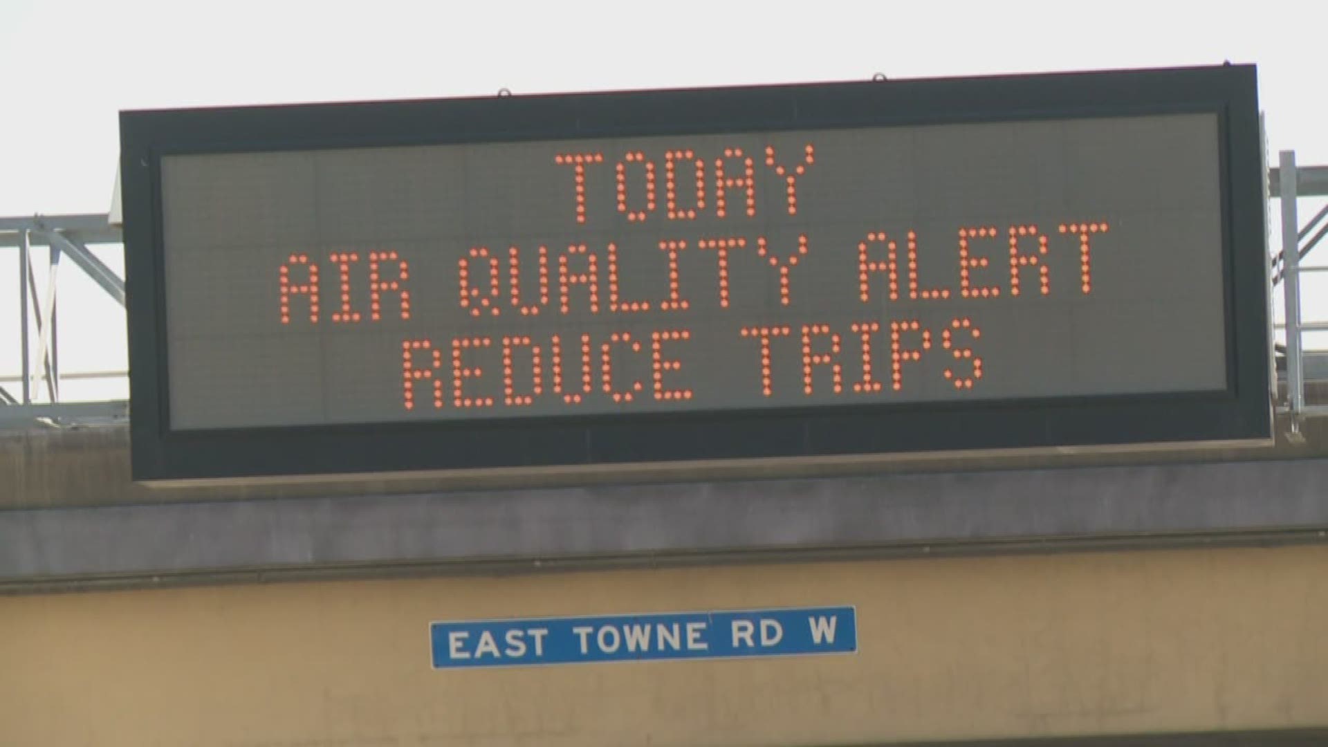 A code orange air quality alert means the area is seeing elevated concentrations of ground-level ozone.