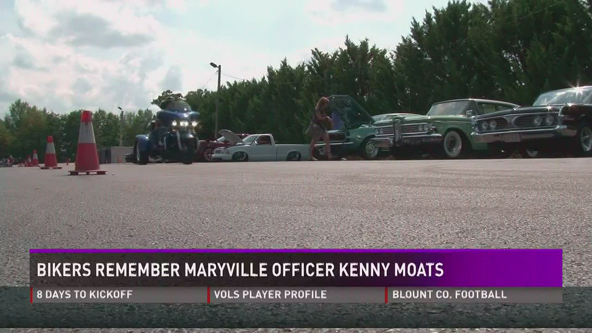 Bikers remember fallen officer Kenny Moats in Maryville.