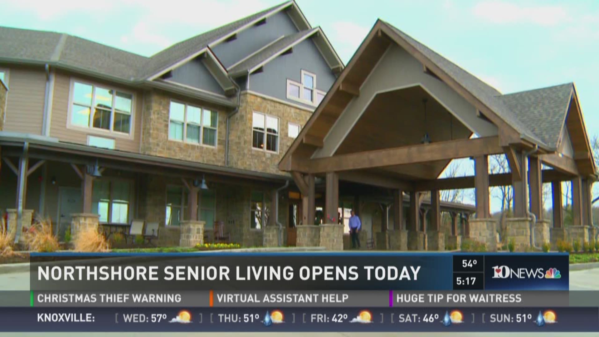 Dec. 27, 2016: With 10,000 Baby Boomers turning 65 every day, the need is growing for more assisted living care centers. Northshore Senior Living opened Tuesday in Knoxville.