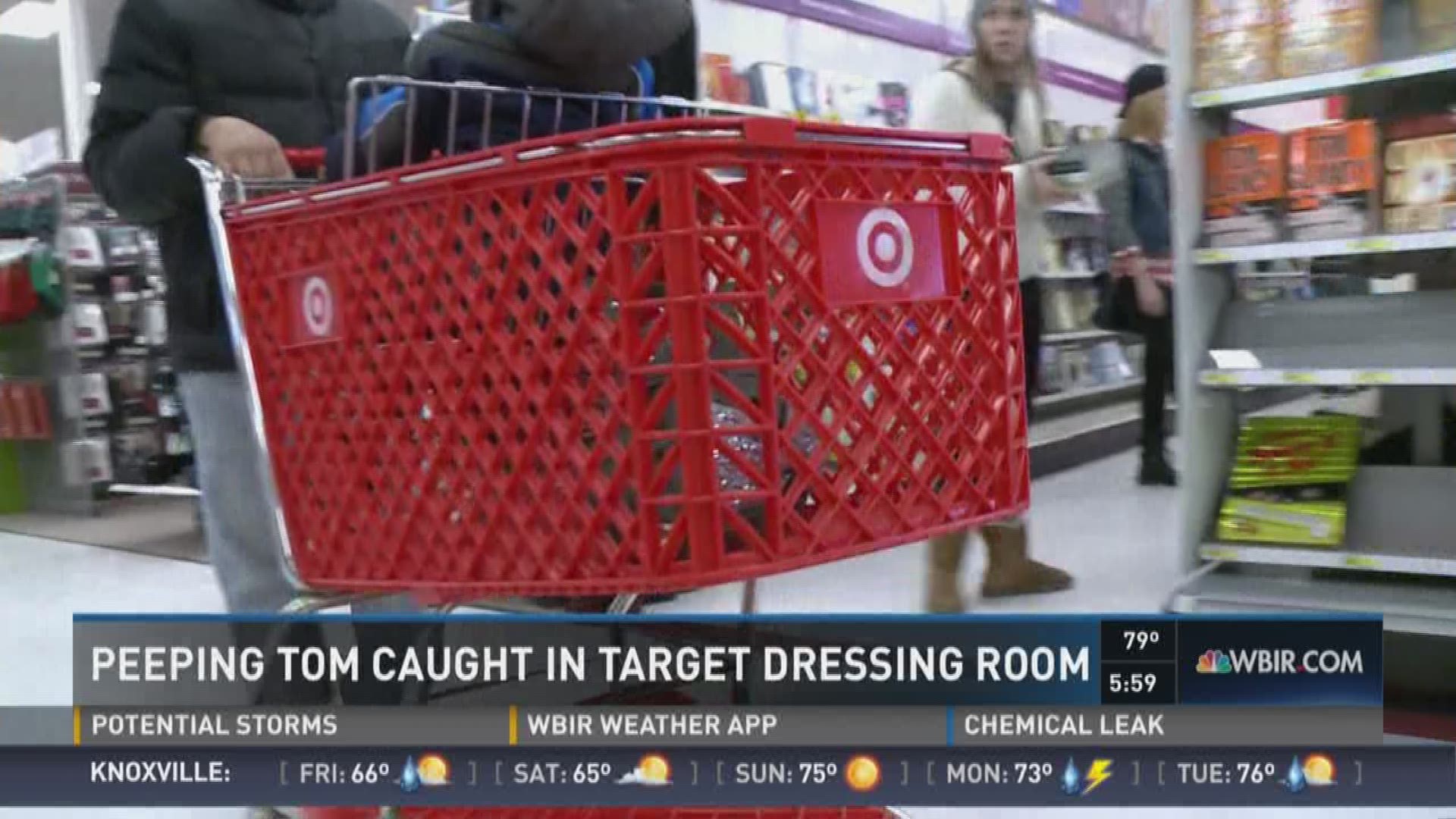 March 30, 2017: A peeping Tom snuck in and out of the dressing room area at a West Knoxville Target for over an hour, before he was caught taking photos.