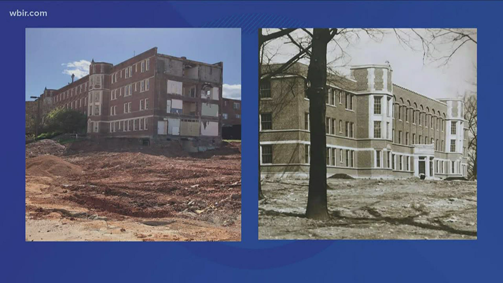 Demolition continues at the old physician's regional hospital site, revealing some pieces of the past.