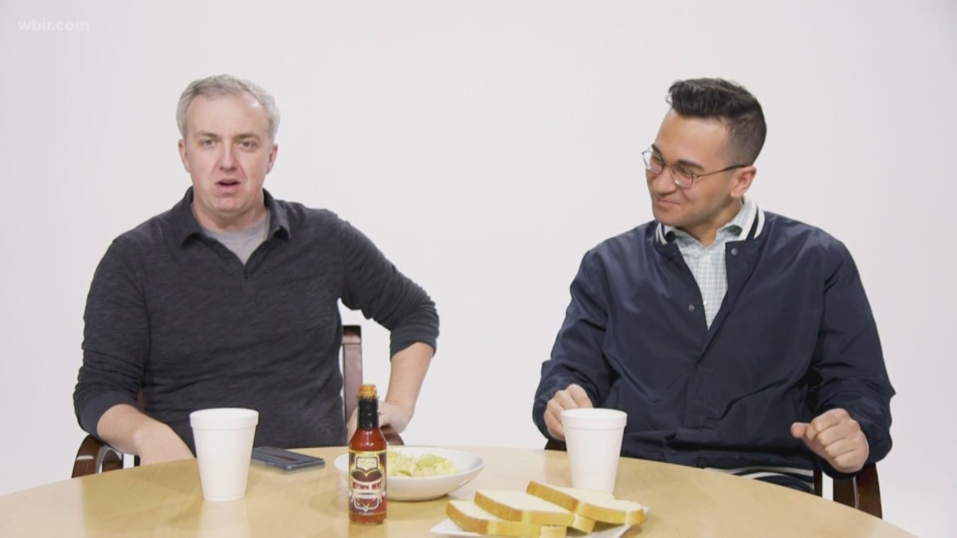 Some of our team decided to go to a local shop and pick up three different hot sauces to try. Here's a look at their fiery taste test.
