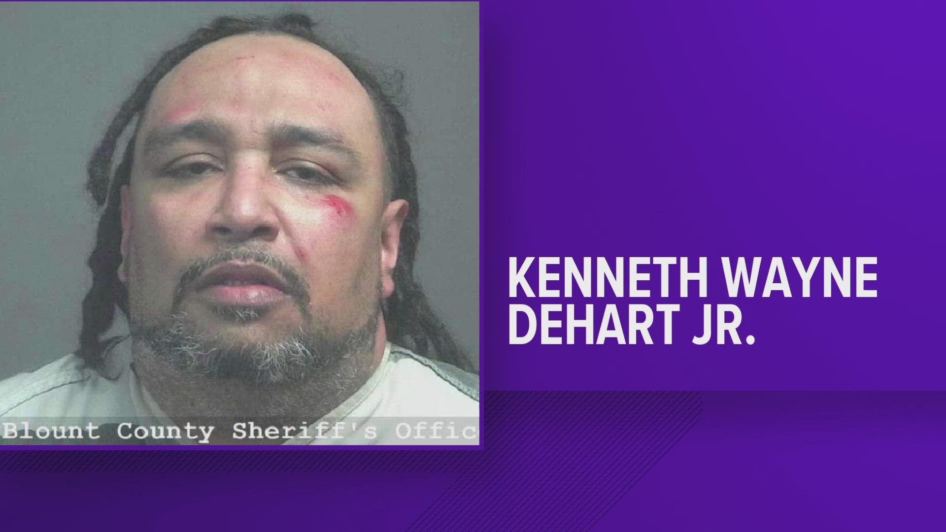 Kenneth DeHart Jr. was taken into custody Tuesday after being on the run for five days.