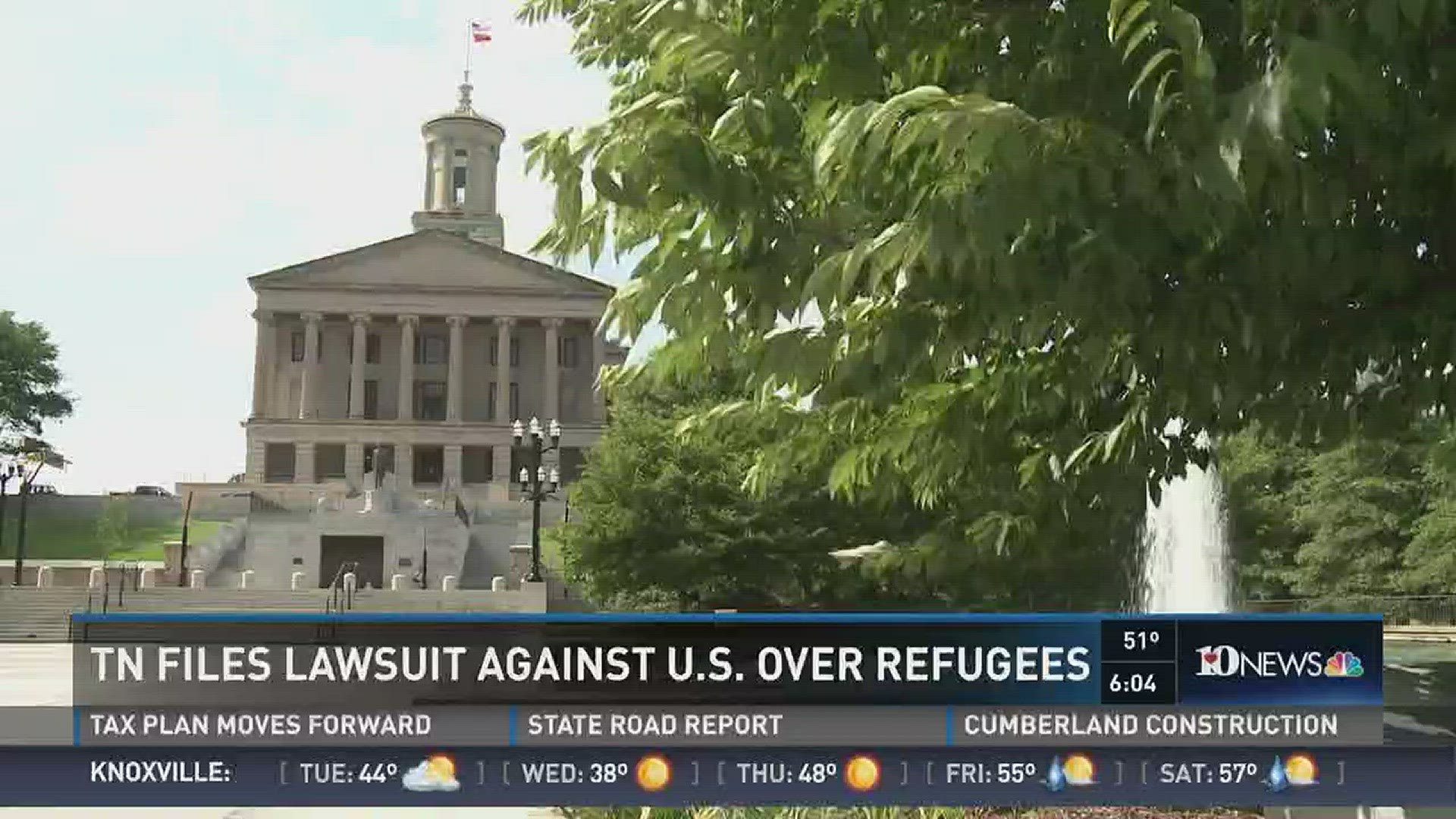 March 13, 2017: Tennessee became the first state to sue the federal government over refugee resettlement on the grounds of the 10th amendment.