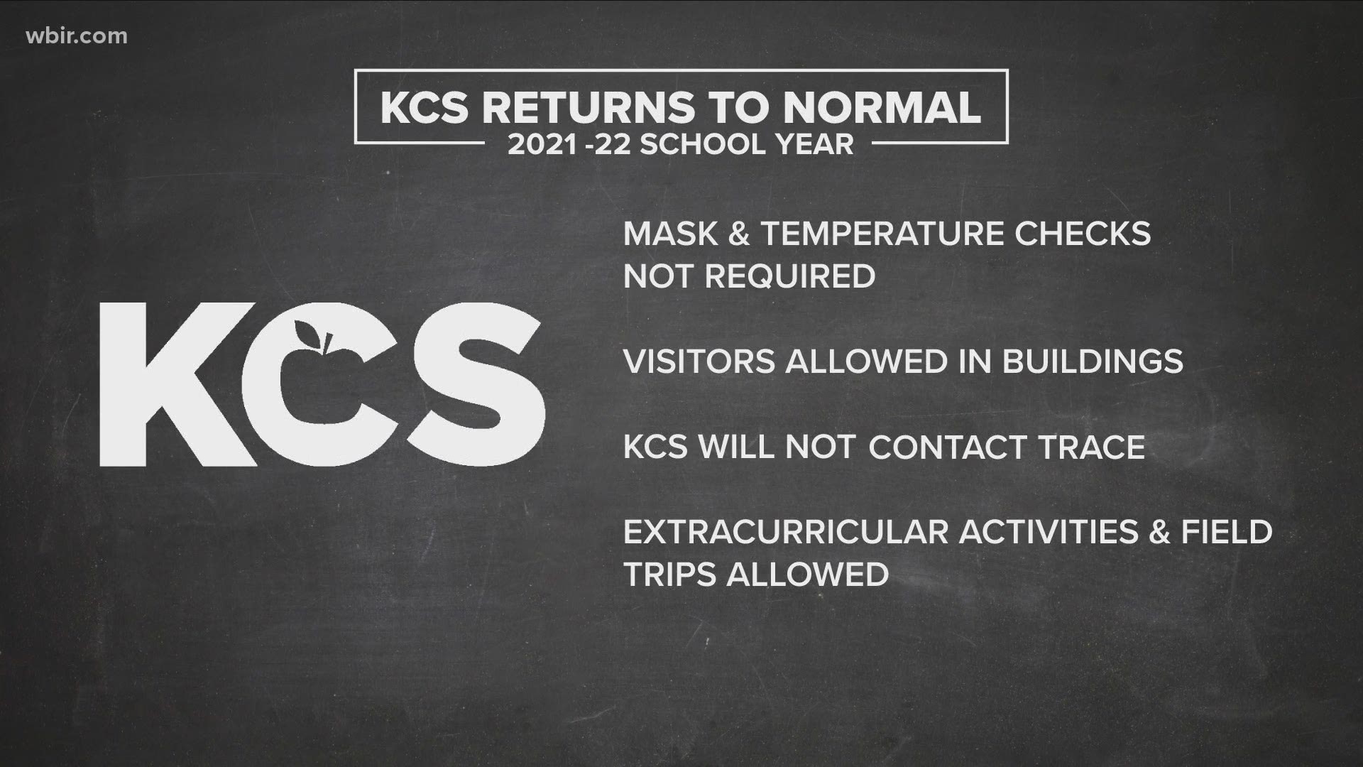 Knox County Schools won't require masks for students.