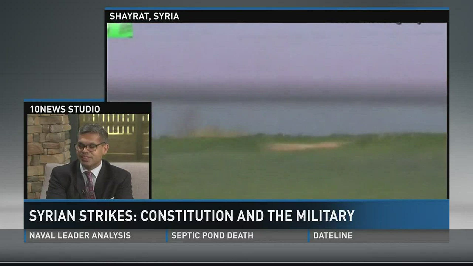 April 7, 2017: Akram Faizer, a constitutional law professor at Lincoln Memorial University, discusses President Trump's decision to order a missile strike in Syria.