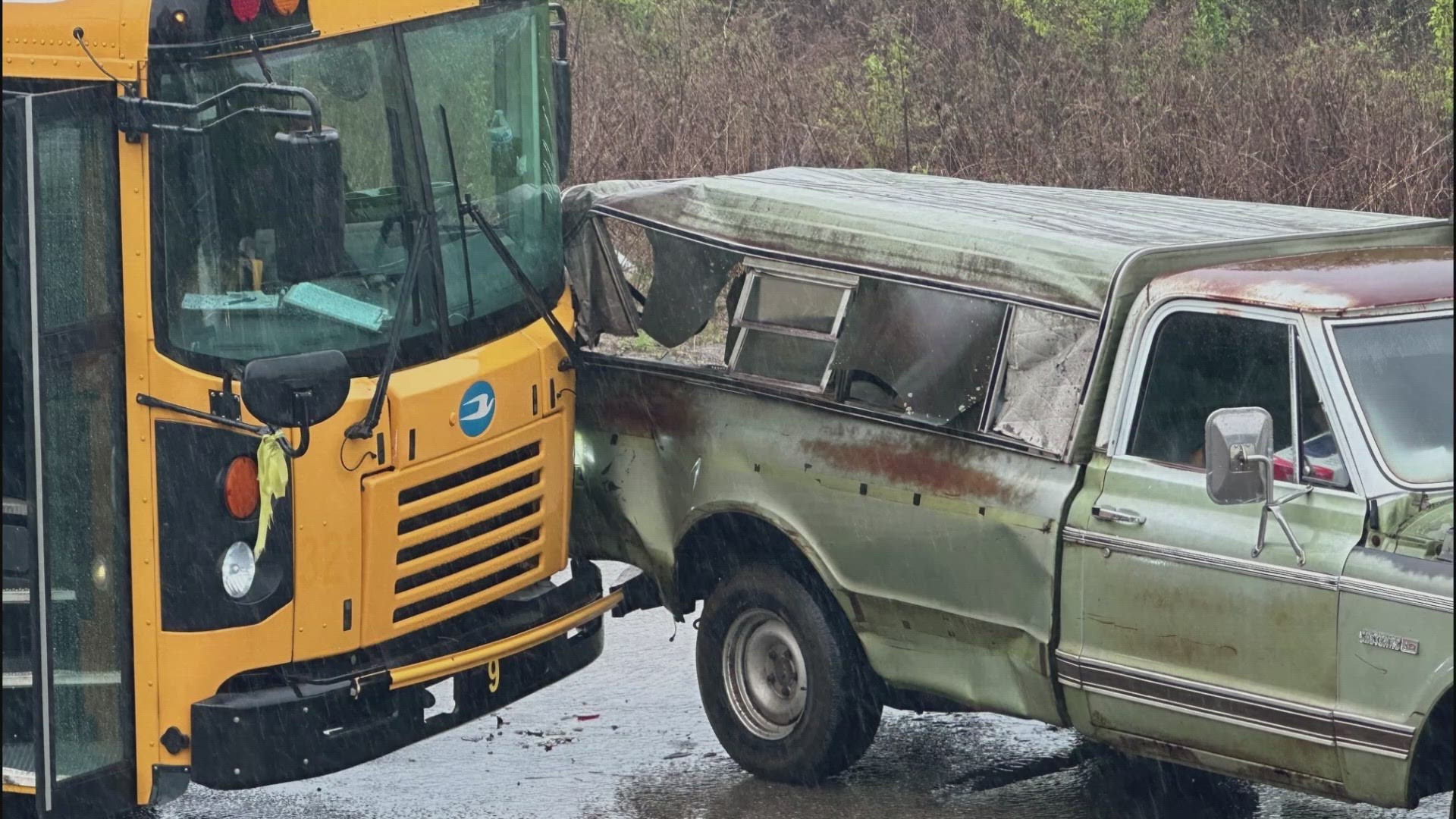 A Knox County school bus crashed on Ball Camp Pike and Cureton Road in the Karns area.